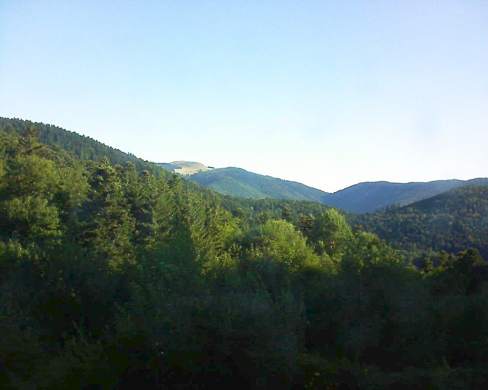 Le petit ballon vu depuis le Domaine Langmatt à Murbach le 10.08.2018 à 08:30 Le petit ballon (Alsace, Vosges) le 10.08.2018 à 08:30