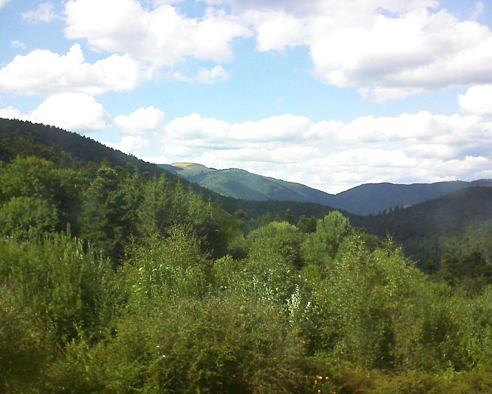 Le petit ballon vu depuis le Domaine Langmatt à Murbach le 10.08.2018 à 16:15 Le petit ballon (Alsace, Vosges) le 10.08.2018 à 16:15