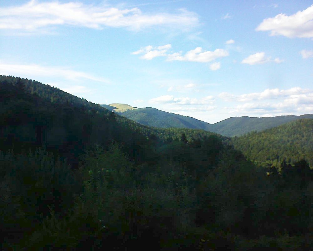 Le petit ballon vu depuis le Domaine Langmatt à Murbach le 10.08.2018 à 18:15 Le petit ballon (Alsace, Vosges) le 10.08.2018 à 18:15