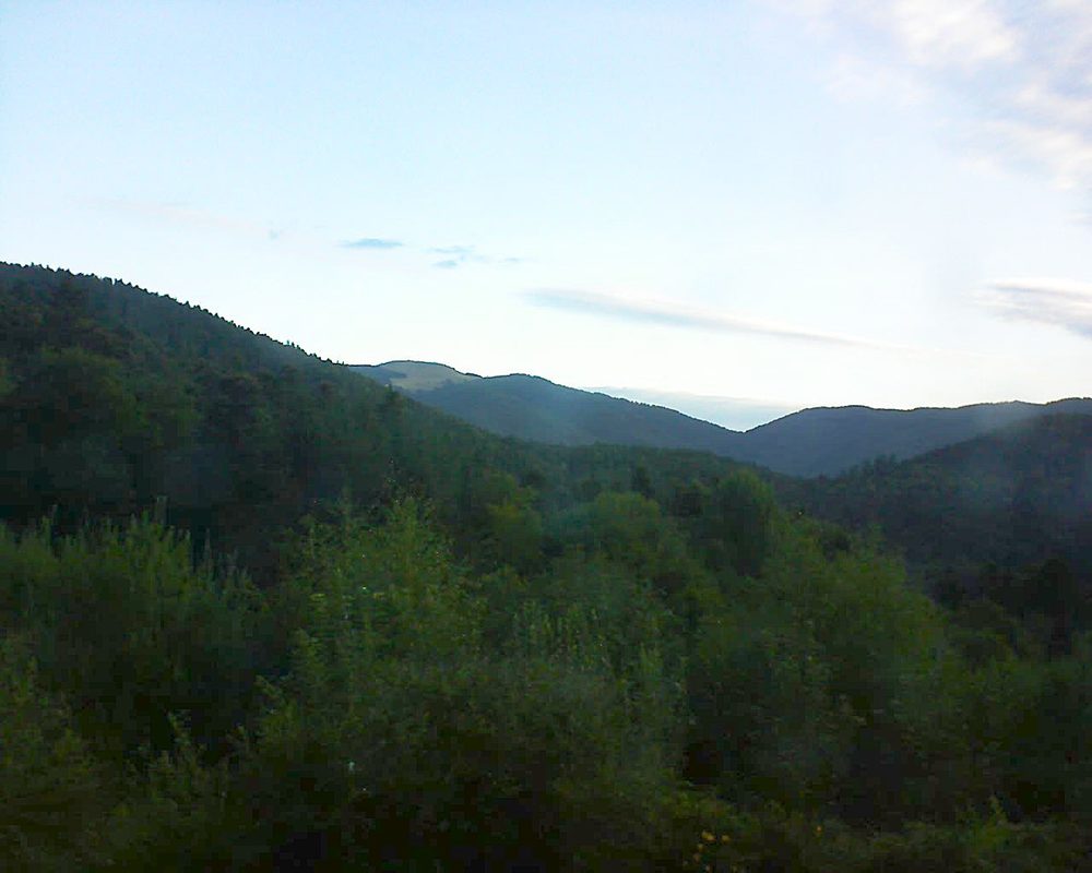 Le petit ballon vu depuis le Domaine Langmatt à Murbach le 11.08.2018 à 07:15 Le petit ballon (Alsace, Vosges) le 11.08.2018 à 07:15