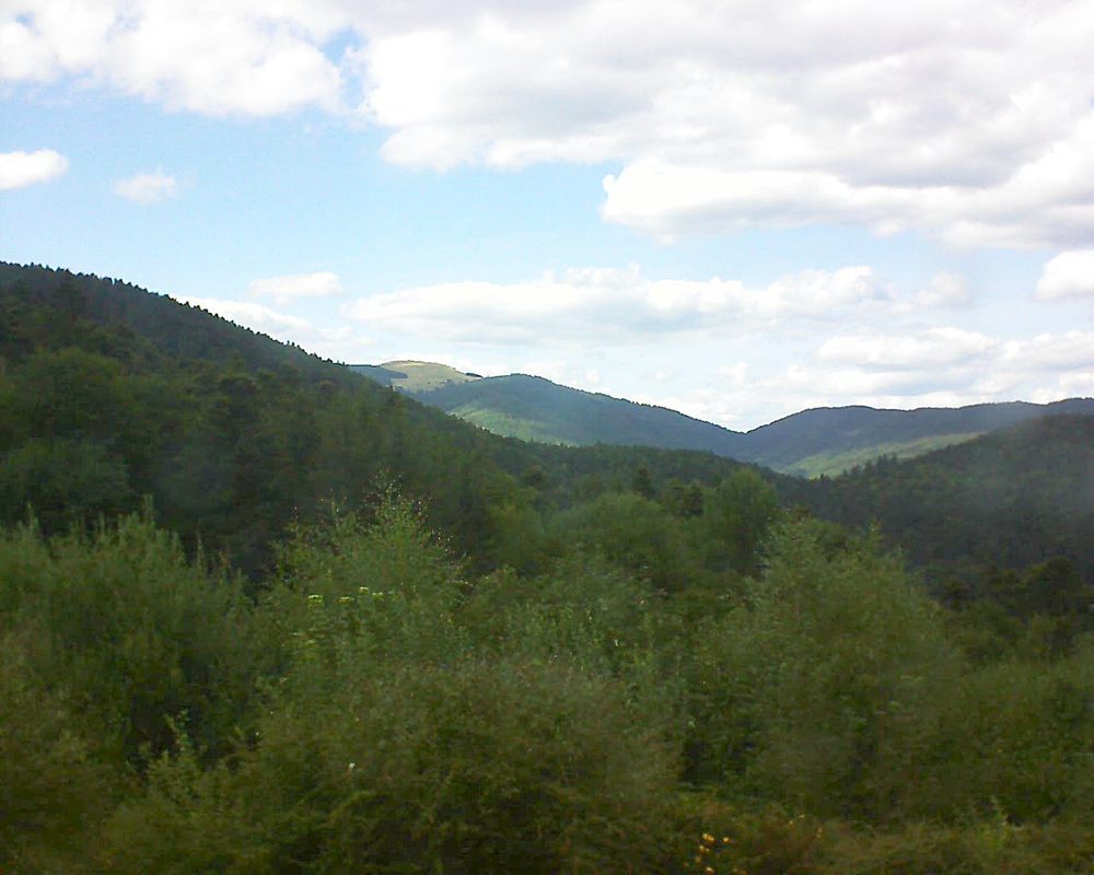 Le petit ballon vu depuis le Domaine Langmatt à Murbach le 11.08.2018 à 16:15 Le petit ballon (Alsace, Vosges) le 11.08.2018 à 16:15
