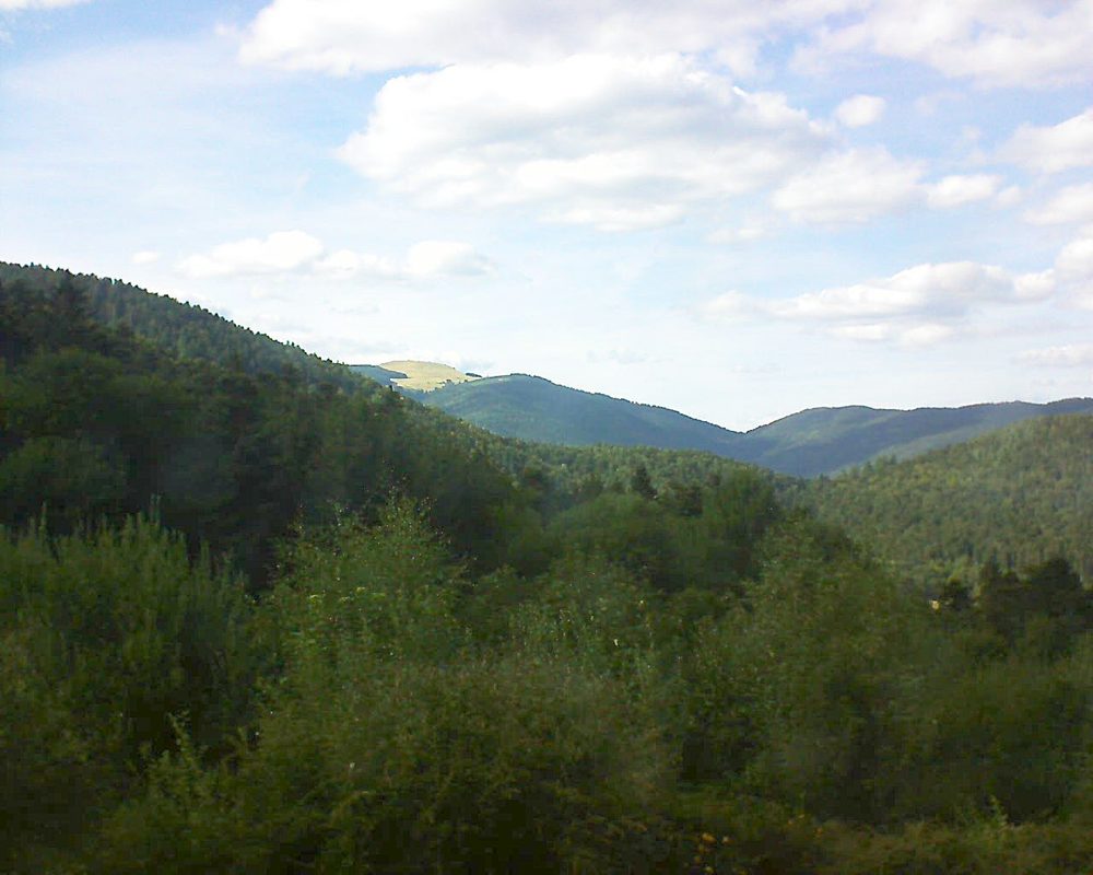 Le petit ballon vu depuis le Domaine Langmatt à Murbach le 11.08.2018 à 17:30 Le petit ballon (Alsace, Vosges) le 11.08.2018 à 17:30