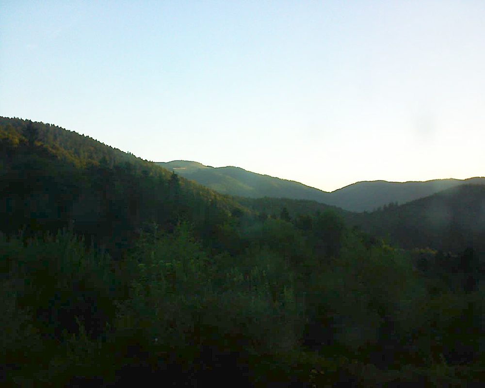 Le petit ballon vu depuis le Domaine Langmatt à Murbach le 12.08.2018 à 06:45 Le petit ballon (Alsace, Vosges) le 12.08.2018 à 06:45