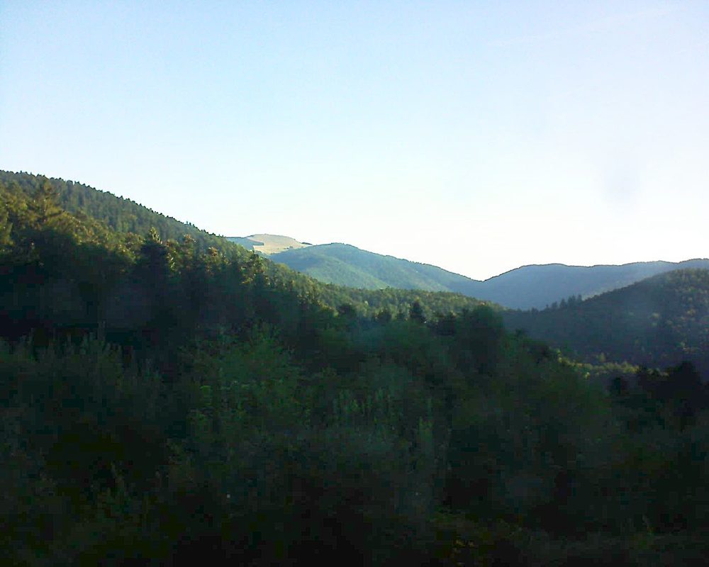 Le petit ballon vu depuis le Domaine Langmatt à Murbach le 12.08.2018 à 07:45 Le petit ballon (Alsace, Vosges) le 12.08.2018 à 07:45