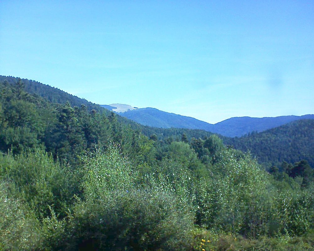 Le petit ballon vu depuis le Domaine Langmatt à Murbach le 12.08.2018 à 10:15 Le petit ballon (Alsace, Vosges) le 12.08.2018 à 10:15