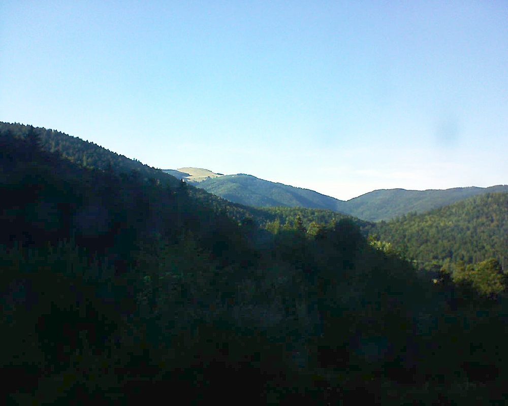 Le petit ballon vu depuis le Domaine Langmatt à Murbach le 12.08.2018 à 18:30 Le petit ballon (Alsace, Vosges) le 12.08.2018 à 18:30