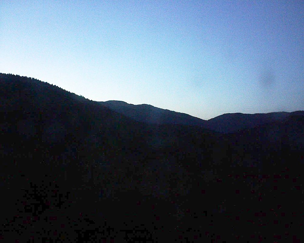 Le petit ballon vu depuis le Domaine Langmatt à Murbach le 12.08.2018 à 21:15 Le petit ballon (Alsace, Vosges) le 12.08.2018 à 21:15