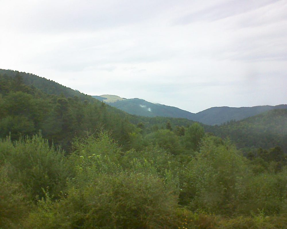 Le petit ballon vu depuis le Domaine Langmatt à Murbach le 13.08.2018 à 10:15 Le petit ballon (Alsace, Vosges) le 13.08.2018 à 10:15