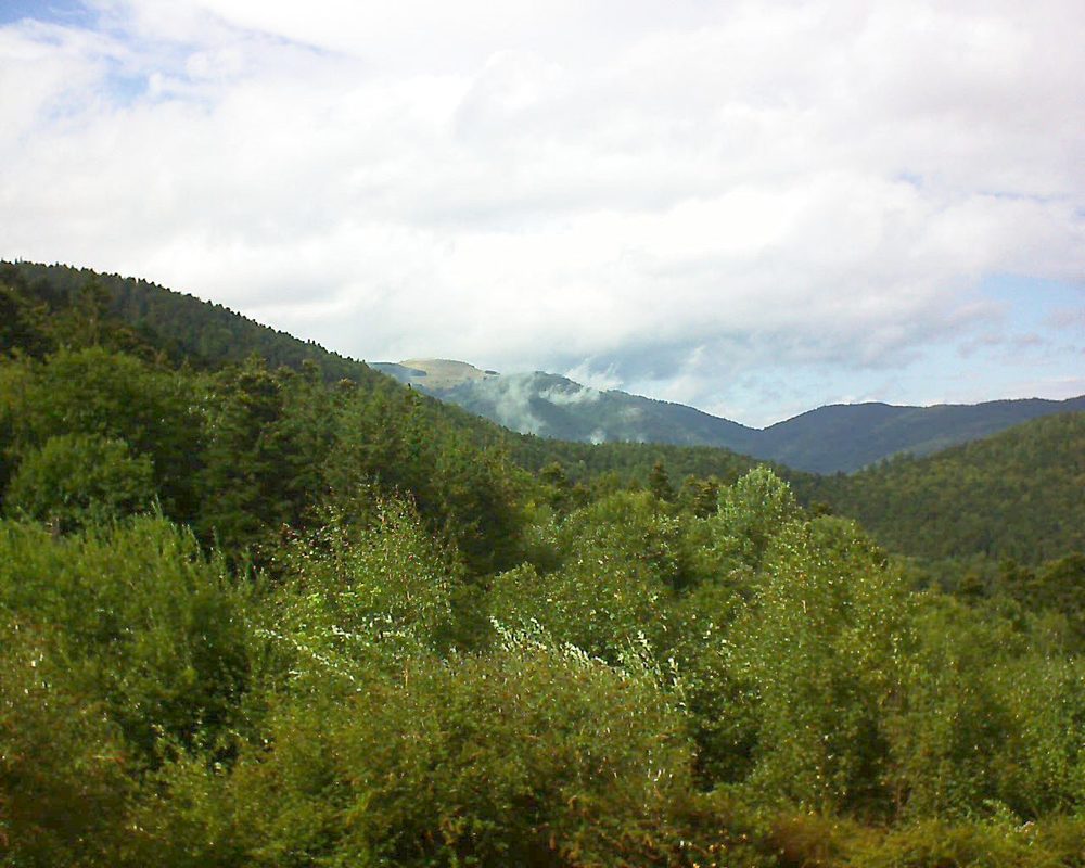Le petit ballon vu depuis le Domaine Langmatt à Murbach le 13.08.2018 à 16:15 Le petit ballon (Alsace, Vosges) le 13.08.2018 à 16:15