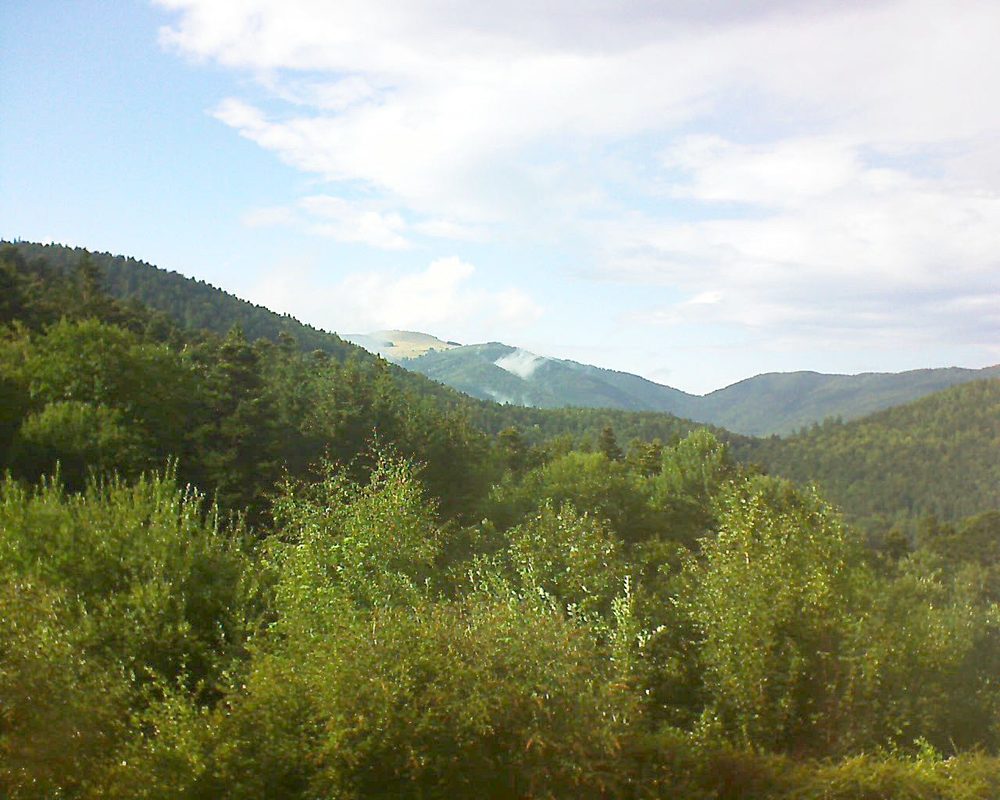 Le petit ballon vu depuis le Domaine Langmatt à Murbach le 13.08.2018 à 17:45 Le petit ballon (Alsace, Vosges) le 13.08.2018 à 17:45