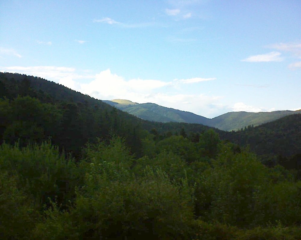 Le petit ballon vu depuis le Domaine Langmatt à Murbach le 13.08.2018 à 18:30 Le petit ballon (Alsace, Vosges) le 13.08.2018 à 18:30