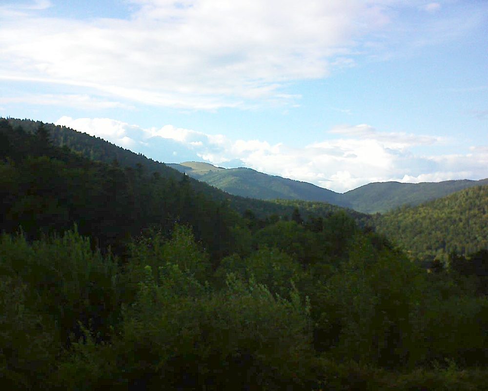 Le petit ballon vu depuis le Domaine Langmatt à Murbach le 13.08.2018 à 18:45 Le petit ballon (Alsace, Vosges) le 13.08.2018 à 18:45