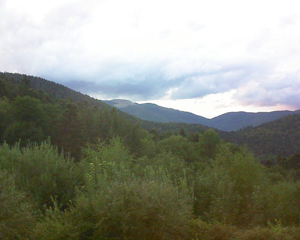 Le petit ballon vu depuis le Domaine Langmatt à Murbach le 13.08.2018 à 20:45 Le petit ballon (Alsace, Vosges) le 13.08.2018 à 20:45