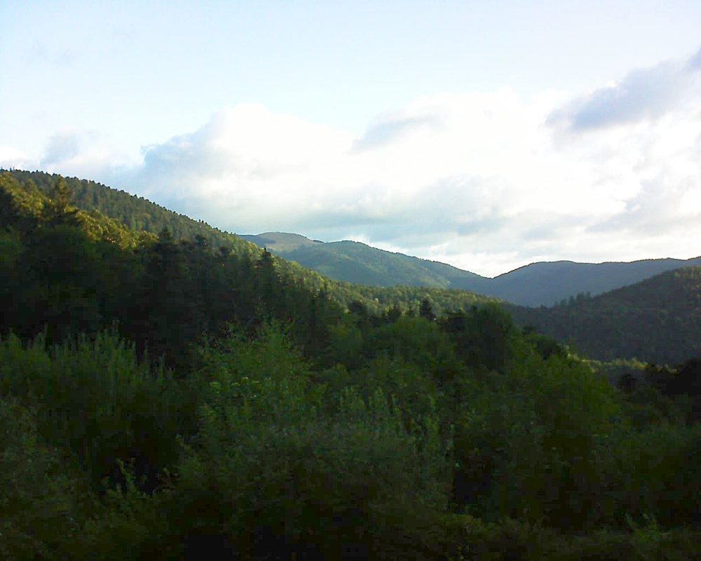 Le petit ballon vu depuis le Domaine Langmatt à Murbach le 14.08.2018 à 07:30 Le petit ballon (Alsace, Vosges) le 14.08.2018 à 07:30
