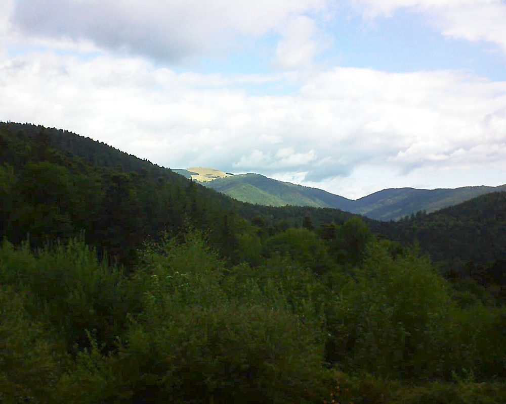 Le petit ballon vu depuis le Domaine Langmatt à Murbach le 14.08.2018 à 10:00 Le petit ballon (Alsace, Vosges) le 14.08.2018 à 10:00