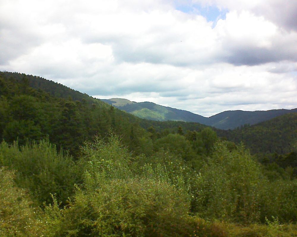 Le petit ballon vu depuis le Domaine Langmatt à Murbach le 14.08.2018 à 11:30 Le petit ballon (Alsace, Vosges) le 14.08.2018 à 11:30