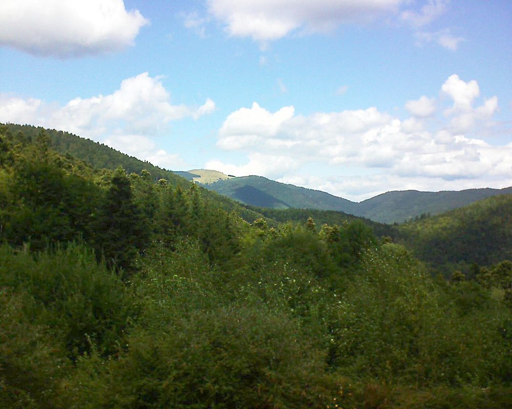 Le petit ballon vu depuis le Domaine Langmatt à Murbach le 14.08.2018 à 13:30 Le petit ballon (Alsace, Vosges) le 14.08.2018 à 13:30