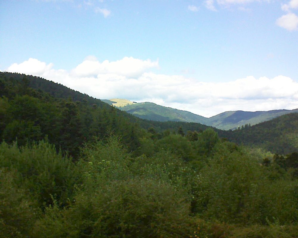 Le petit ballon vu depuis le Domaine Langmatt à Murbach le 14.08.2018 à 14:15 Le petit ballon (Alsace, Vosges) le 14.08.2018 à 14:15
