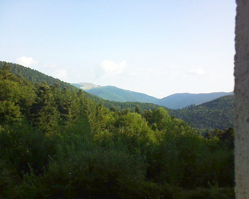 Le petit ballon vu depuis le Domaine Langmatt à Murbach le 15.08.2018 à 08:45 Le petit ballon (Alsace, Vosges) le 15.08.2018 à 08:45