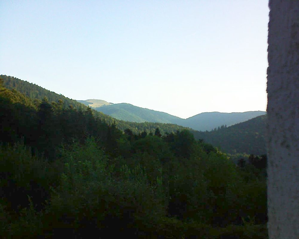 Le petit ballon vu depuis le Domaine Langmatt à Murbach le 16.08.2018 à 07:45 Le petit ballon (Alsace, Vosges) le 16.08.2018 à 07:45