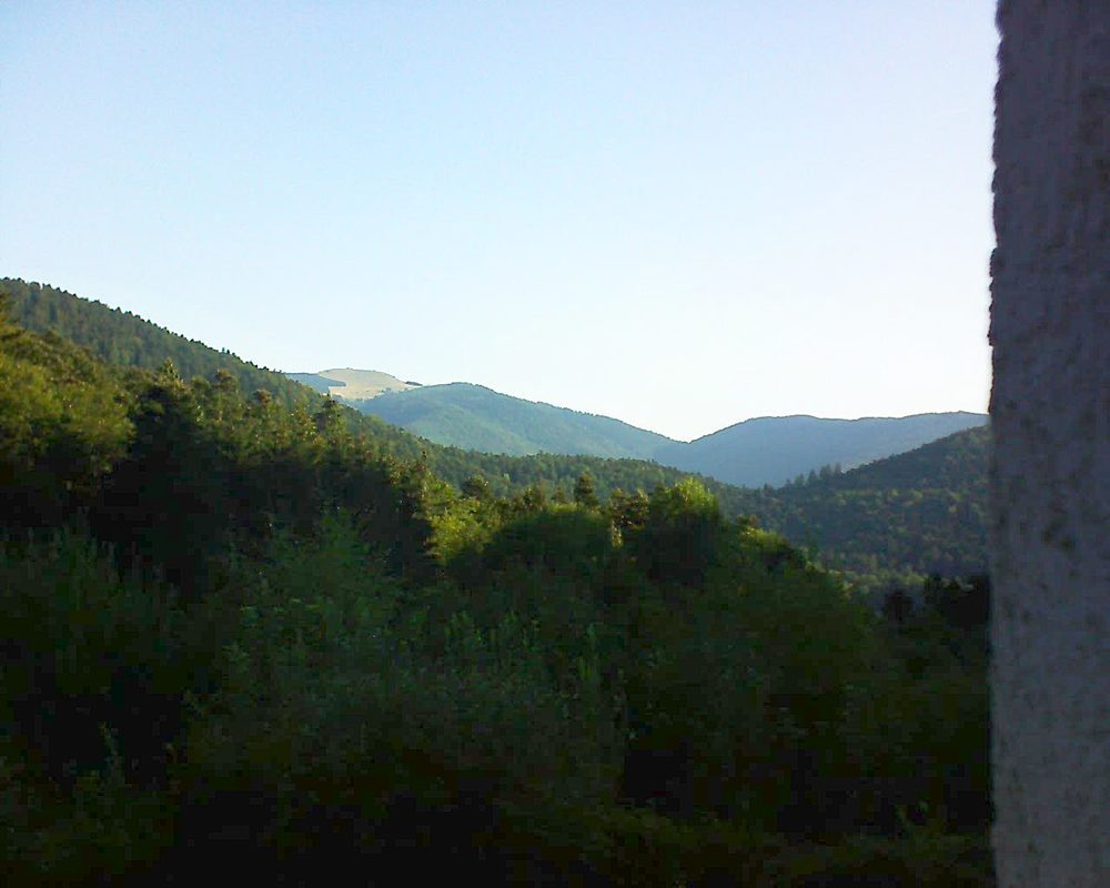 Le petit ballon vu depuis le Domaine Langmatt à Murbach le 16.08.2018 à 08:15 Le petit ballon (Alsace, Vosges) le 16.08.2018 à 08:15