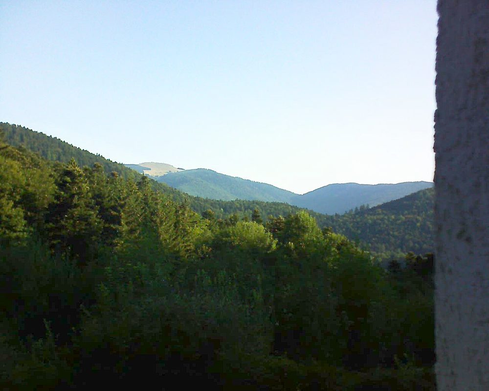 Le petit ballon vu depuis le Domaine Langmatt à Murbach le 16.08.2018 à 08:30 Le petit ballon (Alsace, Vosges) le 16.08.2018 à 08:30