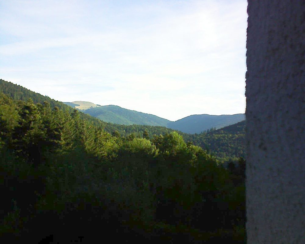 Le petit ballon vu depuis le Domaine Langmatt à Murbach le 17.08.2018 à 08:30 Le petit ballon (Alsace, Vosges) le 17.08.2018 à 08:30