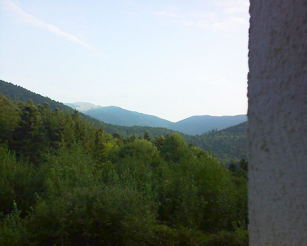 Le petit ballon vu depuis le Domaine Langmatt à Murbach le 18.08.2018 à 08:30 Le petit ballon (Alsace, Vosges) le 18.08.2018 à 08:30