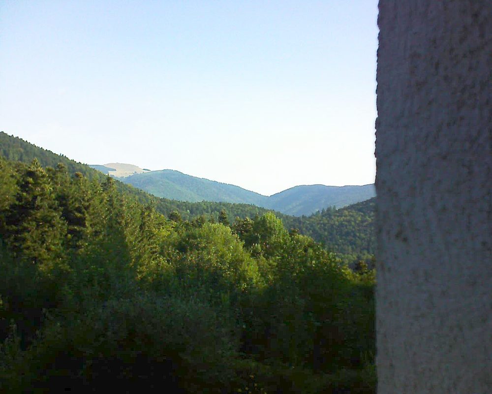 Le petit ballon vu depuis le Domaine Langmatt à Murbach le 20.08.2018 à 09:00 Le petit ballon (Alsace, Vosges) le 20.08.2018 à 09:00