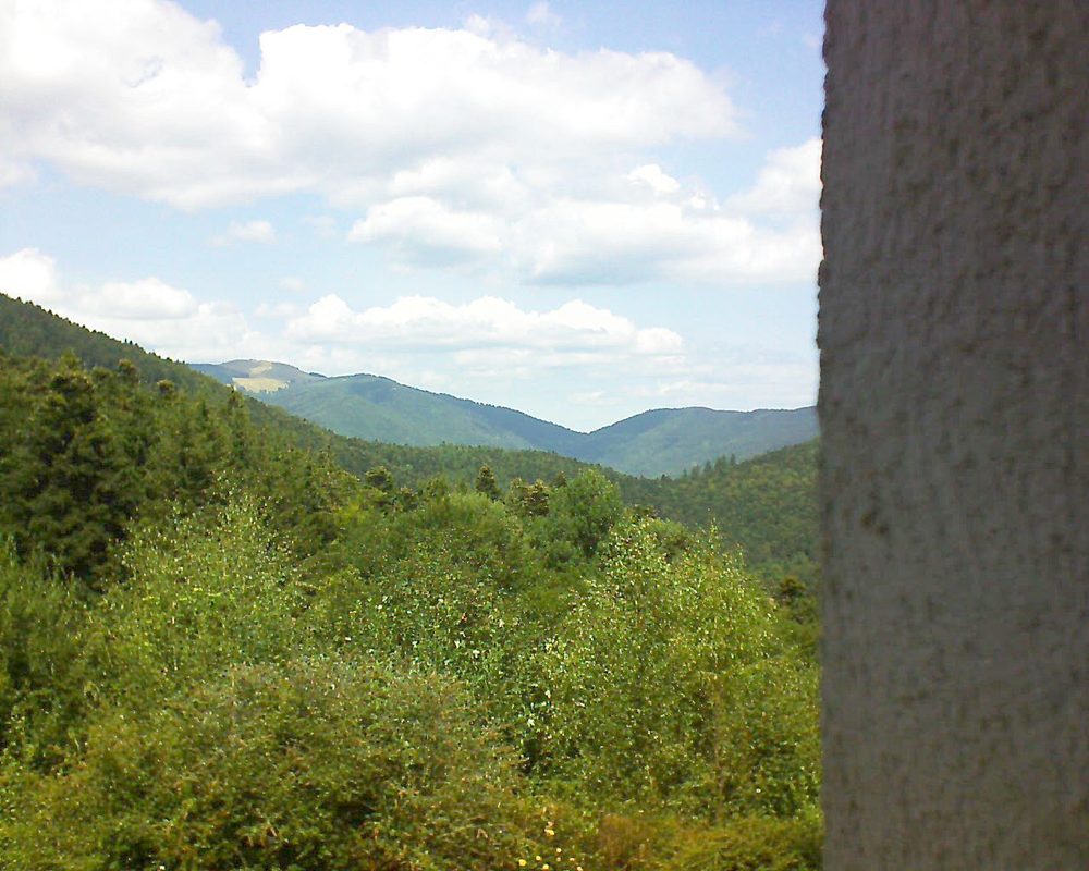 Le petit ballon vu depuis le Domaine Langmatt à Murbach le 20.08.2018 à 13:30 Le petit ballon (Alsace, Vosges) le 20.08.2018 à 13:30