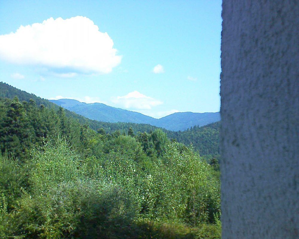 Le petit ballon vu depuis le Domaine Langmatt à Murbach le 21.08.2018 à 11:15 Le petit ballon (Alsace, Vosges) le 21.08.2018 à 11:15