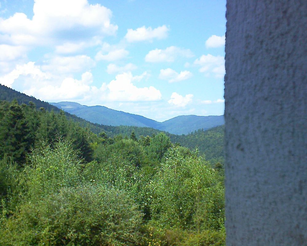 Le petit ballon vu depuis le Domaine Langmatt à Murbach le 21.08.2018 à 15:15 Le petit ballon (Alsace, Vosges) le 21.08.2018 à 15:15