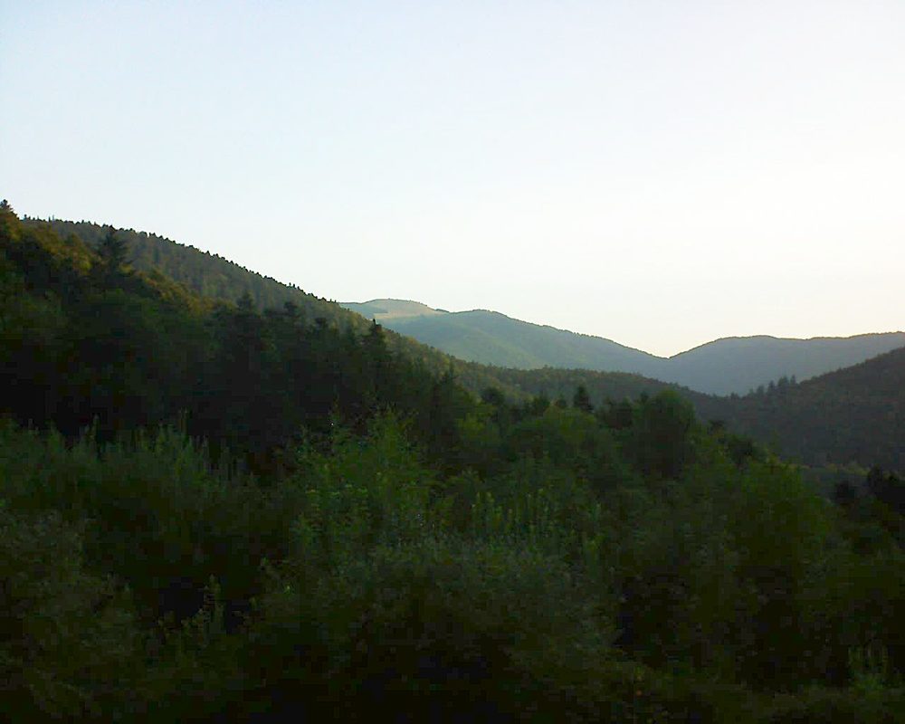 Le petit ballon vu depuis le Domaine Langmatt à Murbach le 22.08.2018 à 07:15 Le petit ballon (Alsace, Vosges) le 22.08.2018 à 07:15