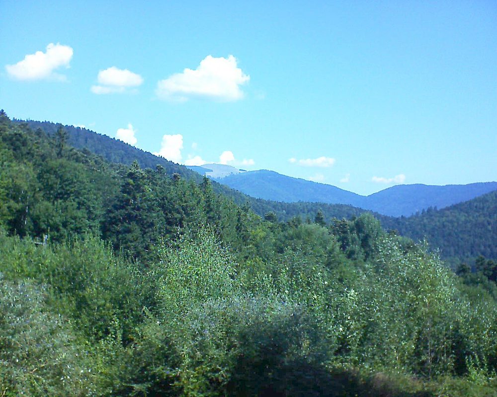 Le petit ballon vu depuis le Domaine Langmatt à Murbach le 22.08.2018 à 11:15 Le petit ballon (Alsace, Vosges) le 22.08.2018 à 11:15