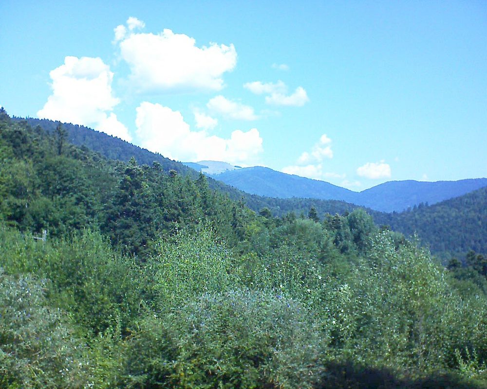 Le petit ballon vu depuis le Domaine Langmatt à Murbach le 22.08.2018 à 12:00 Le petit ballon (Alsace, Vosges) le 22.08.2018 à 12:00