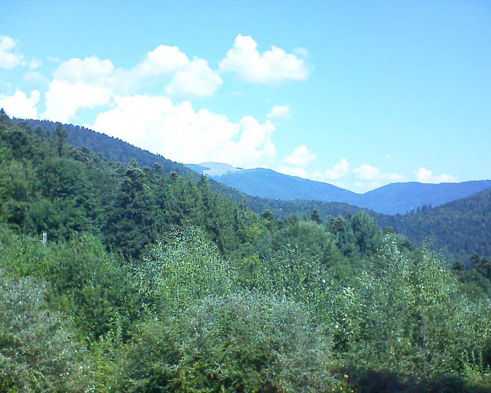 Le petit ballon vu depuis le Domaine Langmatt à Murbach le 22.08.2018 à 12:15 Le petit ballon (Alsace, Vosges) le 22.08.2018 à 12:15