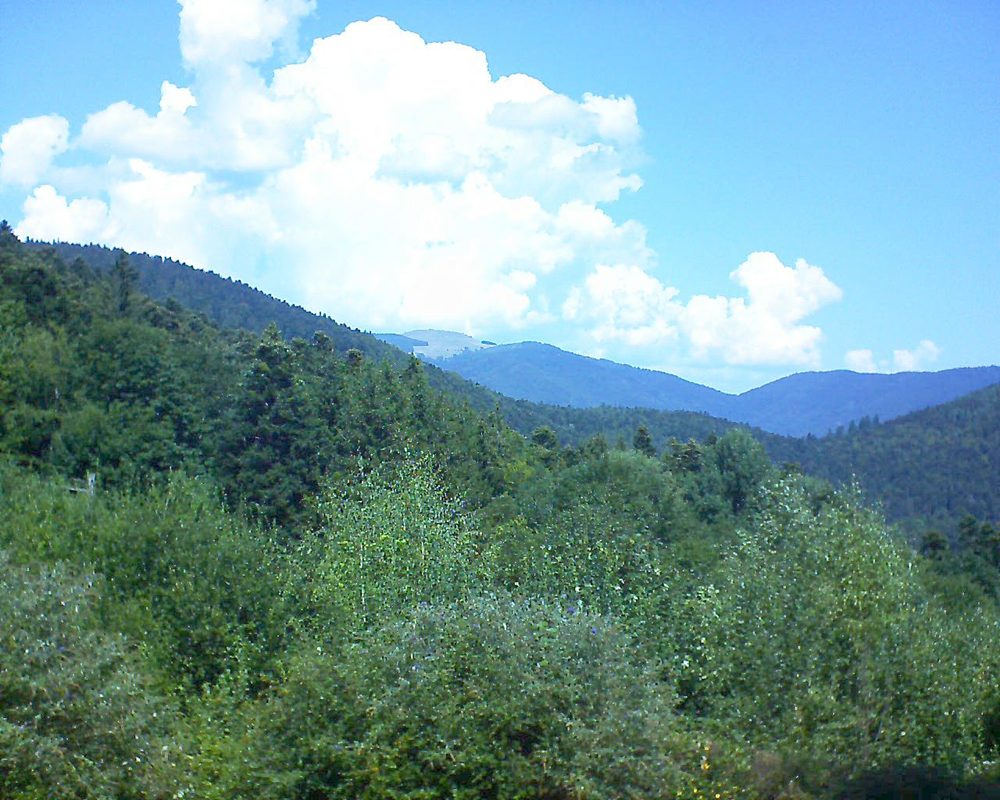 Le petit ballon vu depuis le Domaine Langmatt à Murbach le 22.08.2018 à 12:45 Le petit ballon (Alsace, Vosges) le 22.08.2018 à 12:45