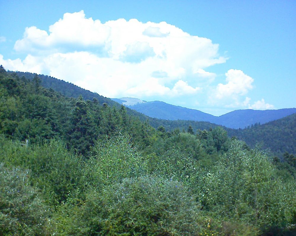 Le petit ballon vu depuis le Domaine Langmatt à Murbach le 22.08.2018 à 13:00 Le petit ballon (Alsace, Vosges) le 22.08.2018 à 13:00