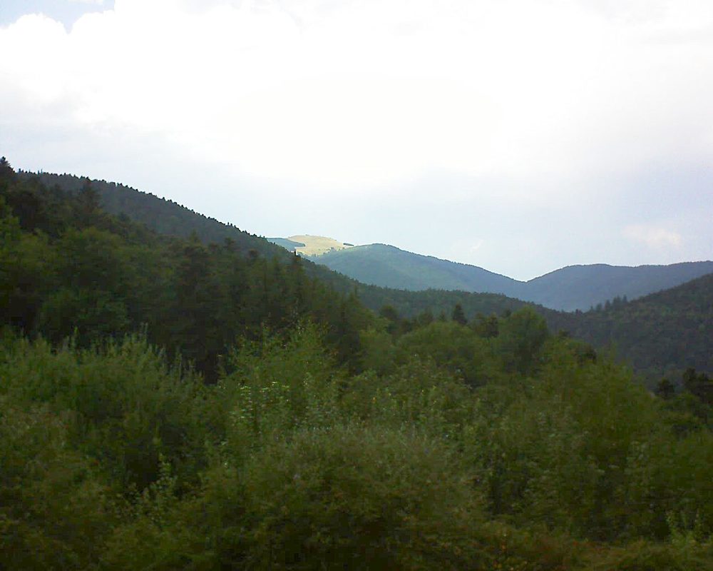 Le petit ballon vu depuis le Domaine Langmatt à Murbach le 22.08.2018 à 16:00 Le petit ballon (Alsace, Vosges) le 22.08.2018 à 16:00