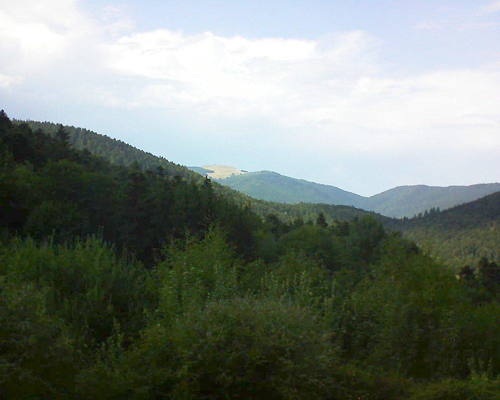 Le petit ballon vu depuis le Domaine Langmatt à Murbach le 22.08.2018 à 16:30 Le petit ballon (Alsace, Vosges) le 22.08.2018 à 16:30