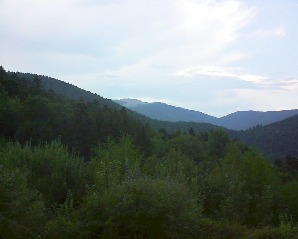 Le petit ballon vu depuis le Domaine Langmatt à Murbach le 22.08.2018 à 17:45 Le petit ballon (Alsace, Vosges) le 22.08.2018 à 17:45