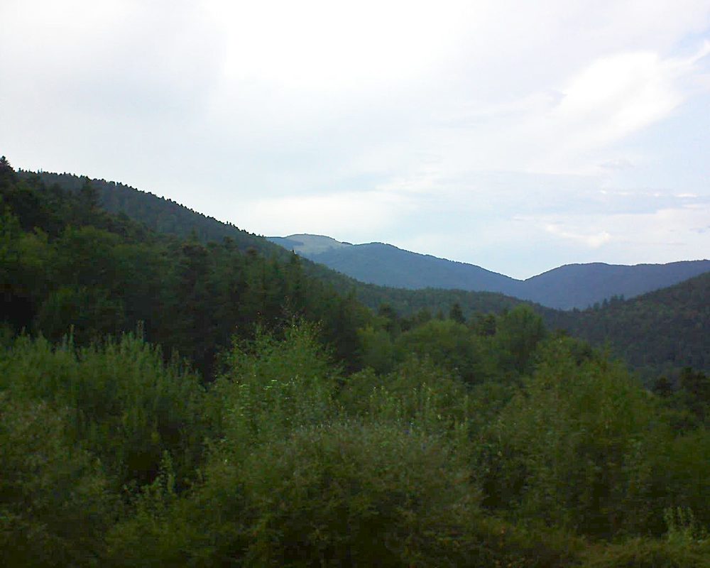 Le petit ballon vu depuis le Domaine Langmatt à Murbach le 22.08.2018 à 18:00 Le petit ballon (Alsace, Vosges) le 22.08.2018 à 18:00