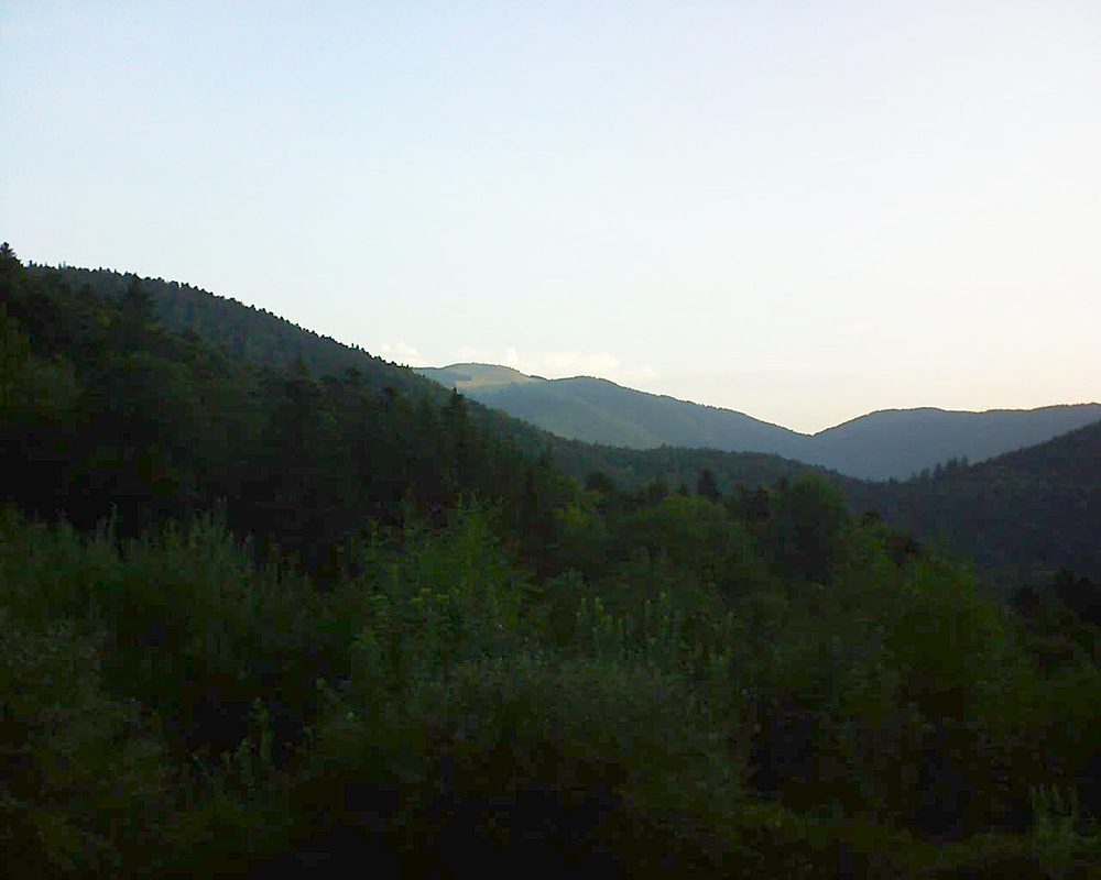 Le petit ballon vu depuis le Domaine Langmatt à Murbach le 23.08.2018 à 07:15 Le petit ballon (Alsace, Vosges) le 23.08.2018 à 07:15