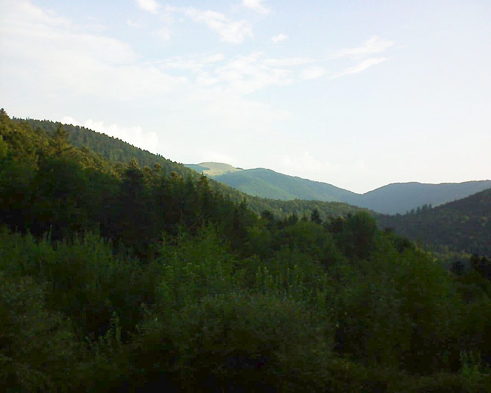 Le petit ballon vu depuis le Domaine Langmatt à Murbach le 23.08.2018 à 08:00 Le petit ballon (Alsace, Vosges) le 23.08.2018 à 08:00