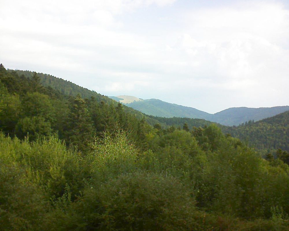 Le petit ballon vu depuis le Domaine Langmatt à Murbach le 23.08.2018 à 09:30 Le petit ballon (Alsace, Vosges) le 23.08.2018 à 09:30