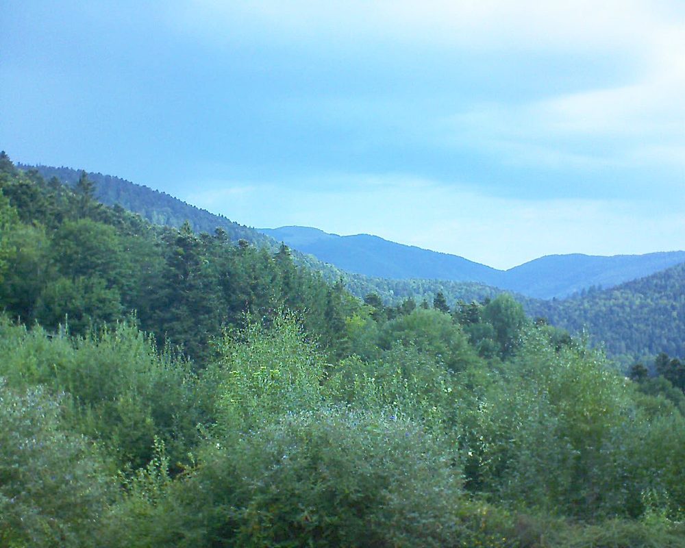 Le petit ballon vu depuis le Domaine Langmatt à Murbach le 23.08.2018 à 10:00 Le petit ballon (Alsace, Vosges) le 23.08.2018 à 10:00