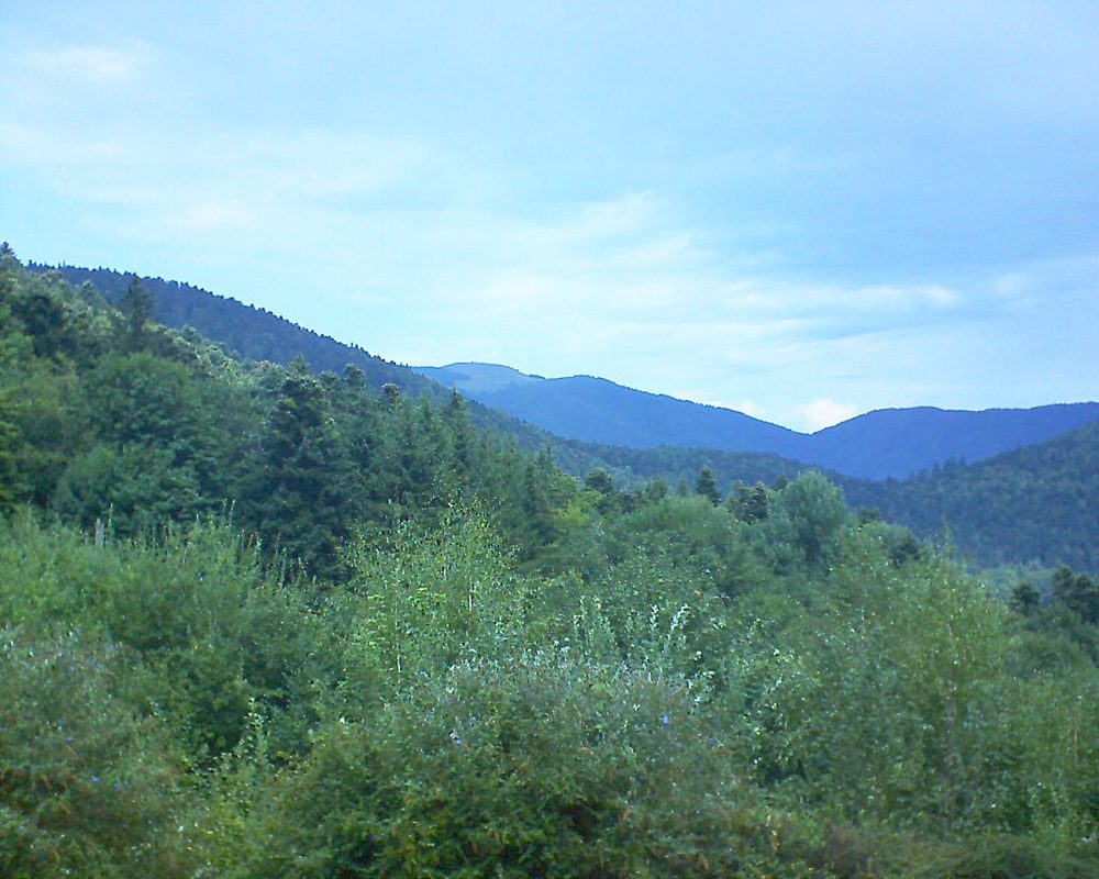 Le petit ballon vu depuis le Domaine Langmatt à Murbach le 23.08.2018 à 13:00 Le petit ballon (Alsace, Vosges) le 23.08.2018 à 13:00