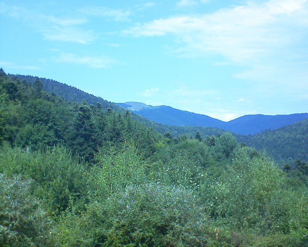 Le petit ballon vu depuis le Domaine Langmatt à Murbach le 23.08.2018 à 13:30 Le petit ballon (Alsace, Vosges) le 23.08.2018 à 13:30