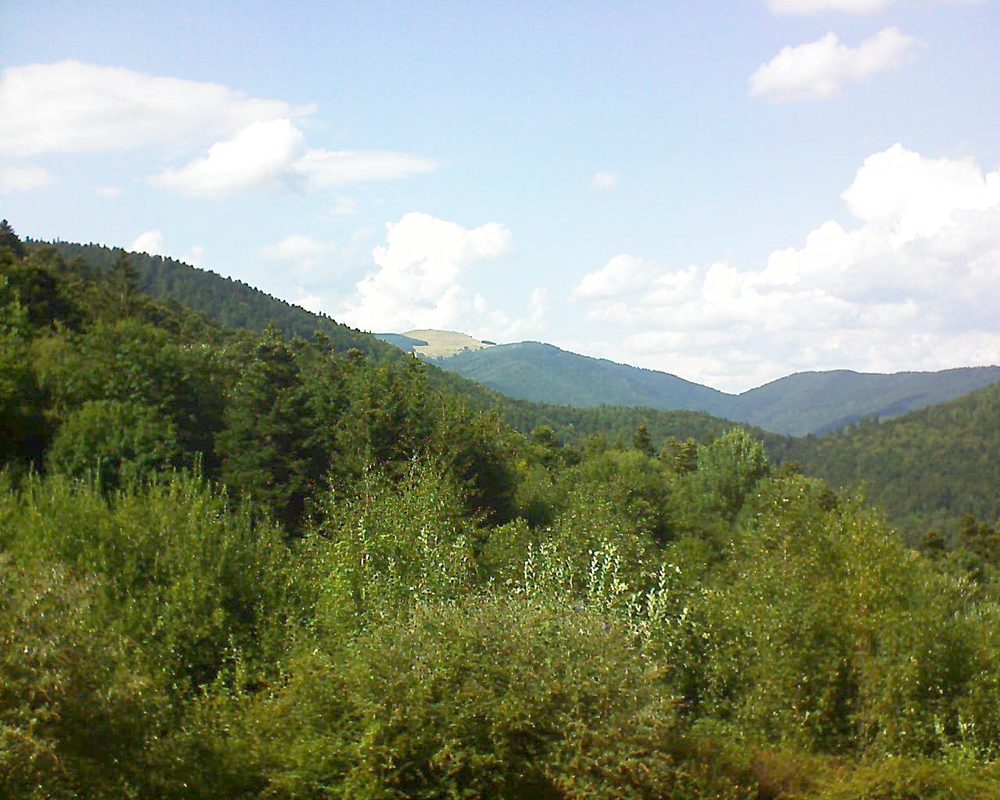Le petit ballon vu depuis le Domaine Langmatt à Murbach le 23.08.2018 à 16:00 Le petit ballon (Alsace, Vosges) le 23.08.2018 à 16:00