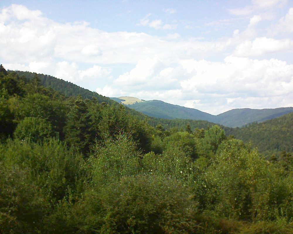 Le petit ballon vu depuis le Domaine Langmatt à Murbach le 23.08.2018 à 16:15 Le petit ballon (Alsace, Vosges) le 23.08.2018 à 16:15